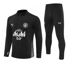 Manchester City Trainings Sweatshirt Kvarts-Dragkedja 2025-26 Svart